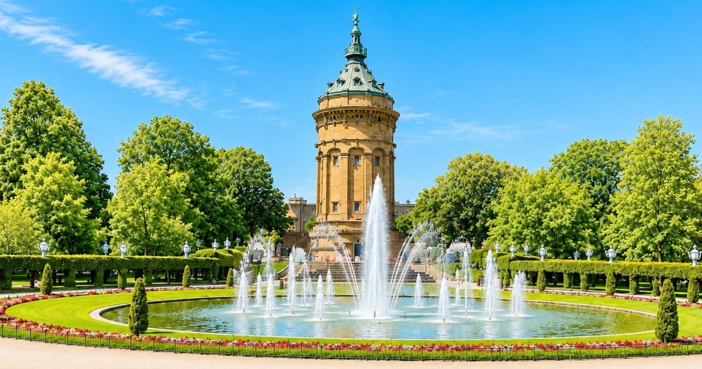 Metropolregion Rhein-Neckar – Mannheimer Wasserturm am Friedrichsplatz