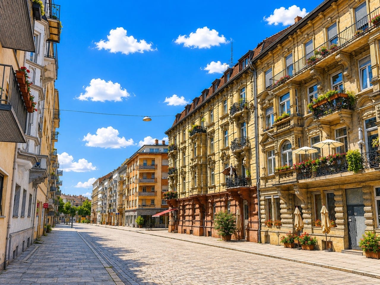Wohnstraße in Mannheim
